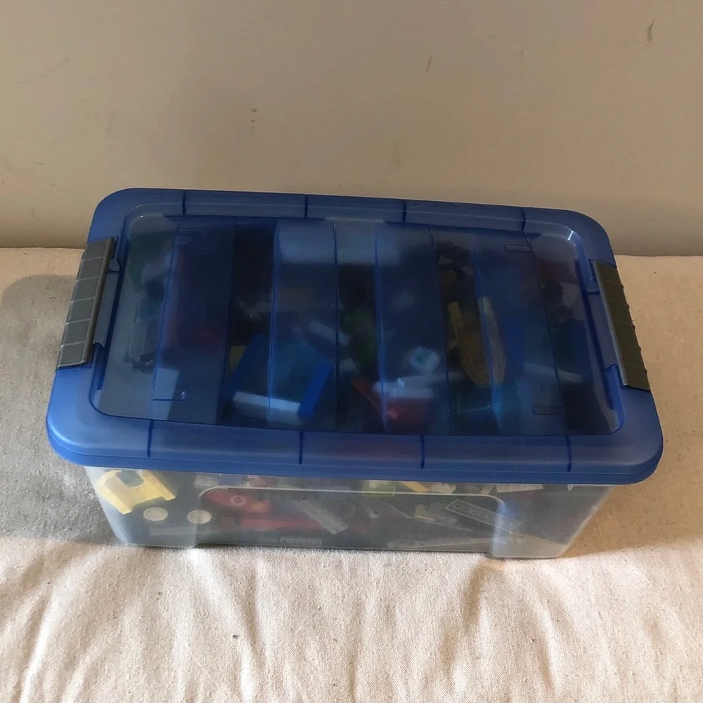 Random Miscellaneous LEGO Parts in Plastic Bin. NO Mini Figs. Please Read